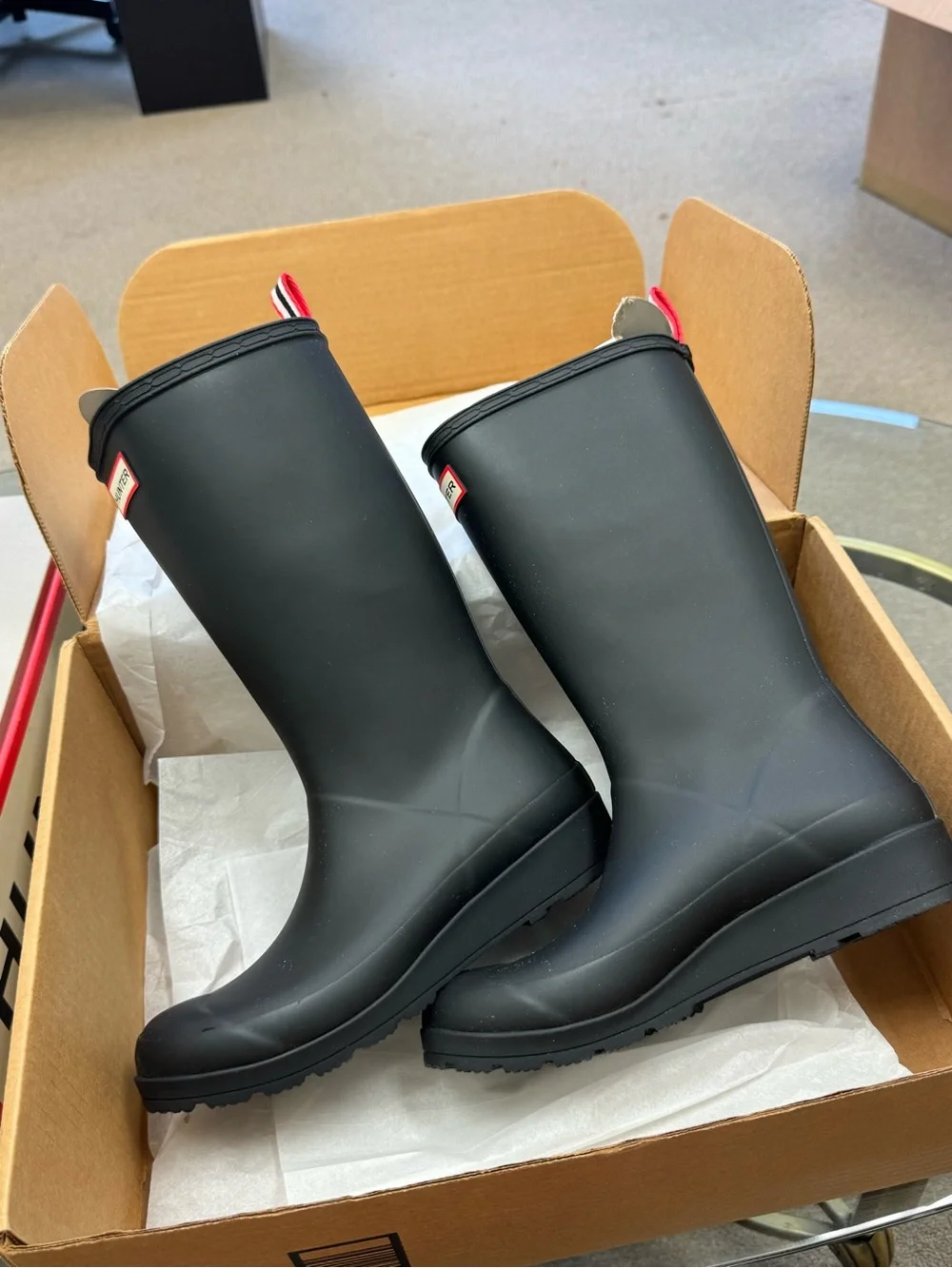 Hunter Tall Play Rainboots Black 6